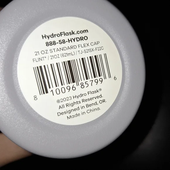 Hydro Flask Bottle 21oz Gray/White - Picture 3 of 5